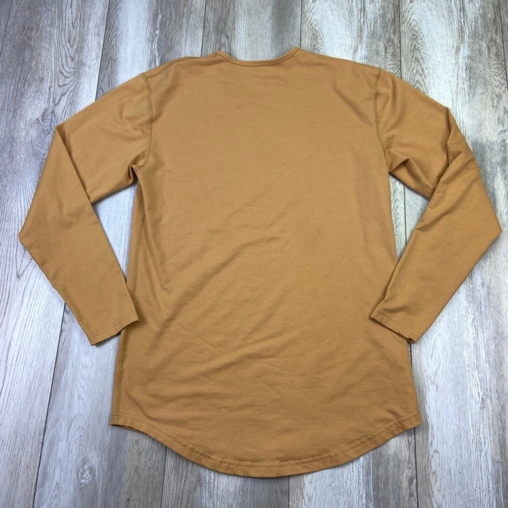 BYLT Drop Cut Shirt Mens Medium Brown L/S Long Sleeve Gym Performance Men - Picture 8 of 9